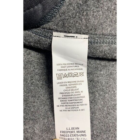 LL Bean Vest Mens Mountain Classic Fleece  XL Tall Gray Full Zip Outdoor - Picture 7 of 8
